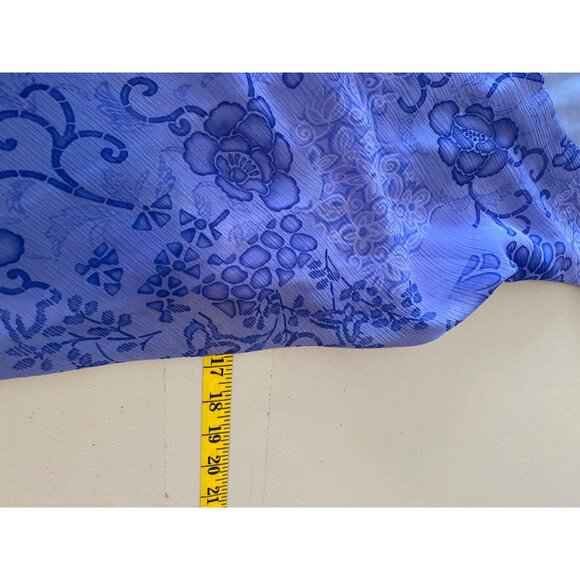 Two-Piece Dressbarn Floral Sheer Dress Set with Short-Sleeve Blouse & Sleeveless - Picture 14 of 16